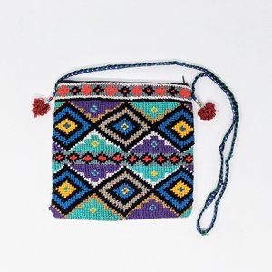 Hand embroidered shoulder bag from Kazakhstan